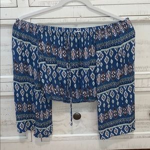 Cropped off the shoulder top